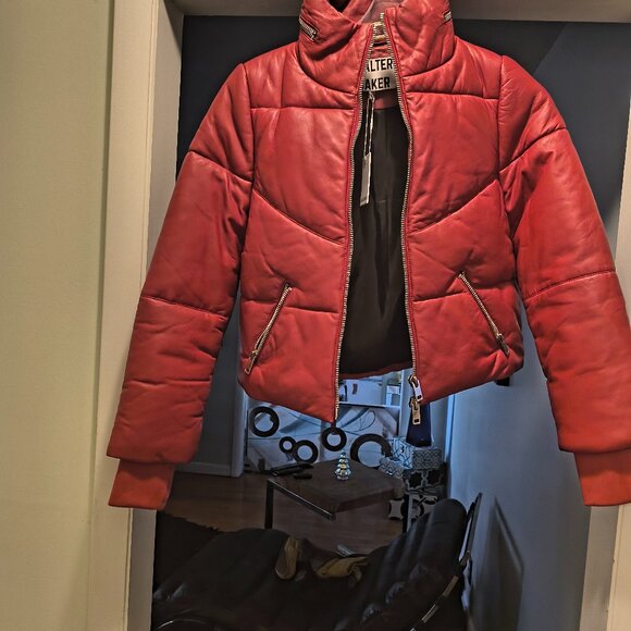 Leather Walter Baker Coat - Picture 1 of 3